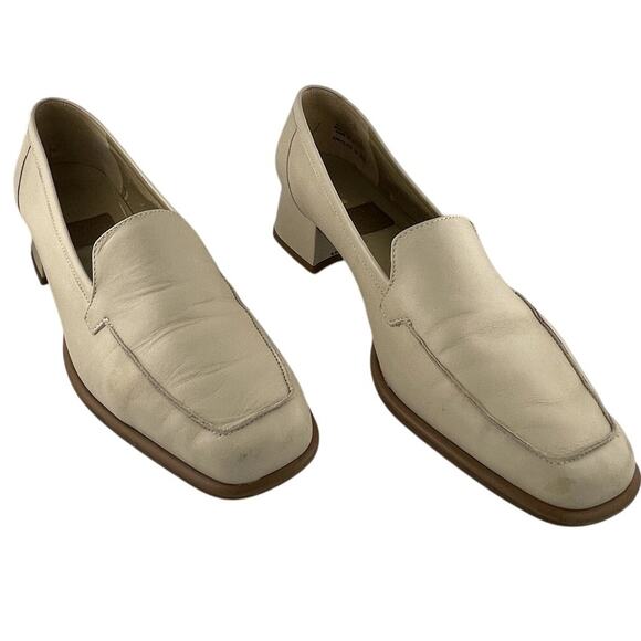 Preloved SPA Easy Spirit Cream Leather Box Toe Slip On Mule Size 9.5B - Picture 4 of 7